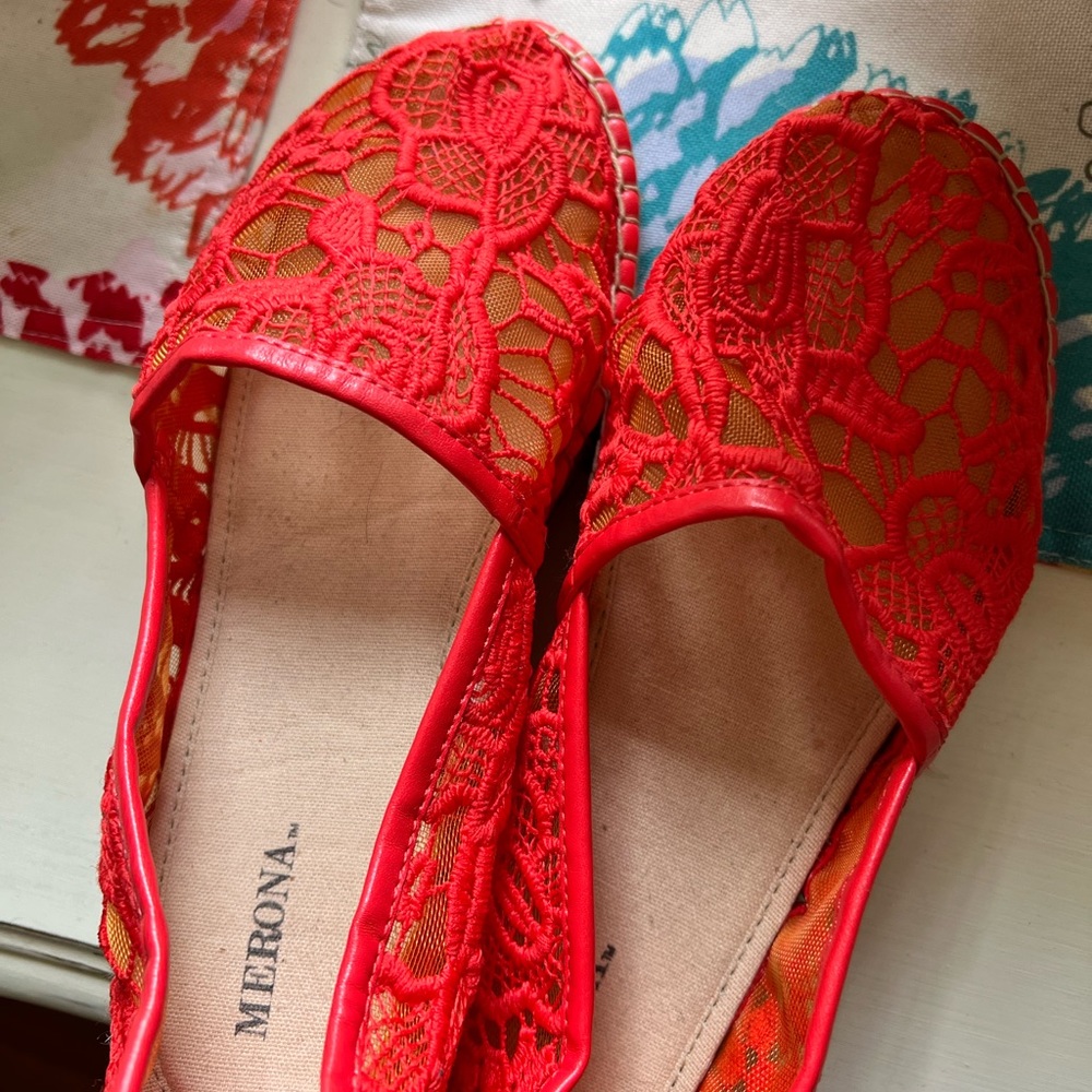 Merona orange shoes size 6